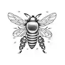 japanese bee tattoo design idea