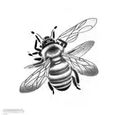 japanese bee tattoo design idea