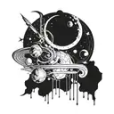 planet venus tattoo design idea