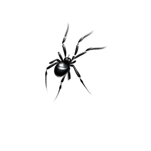 a black widow spider tattoo design idea