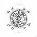 irish ogham ancient tattoo design idea