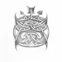 irish ogham ancient tattoo design idea