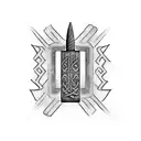 irish ogham ancient tattoo design idea