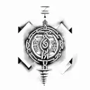 irish ogham ancient tattoo design idea