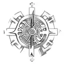 irish ogham ancient tattoo design idea