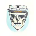 ski mask tattoo design idea