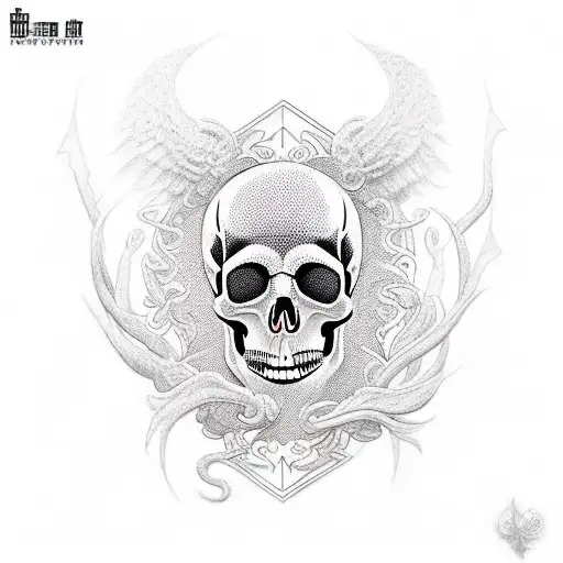 Design a tattoo that combines the elements of animals and coding with a skull tattoo design idea