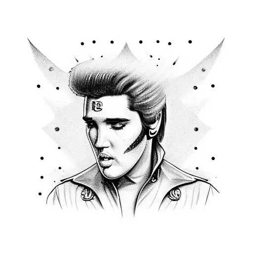 elvis tcb tattoo design idea