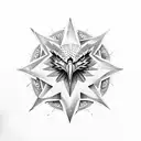 wind rose eagle tattoo design idea
