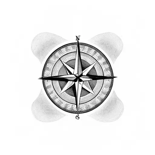 moral compass  tattoo design idea