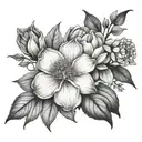 April and August birth flowers tattoo design idea
