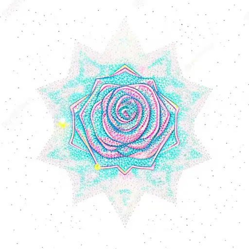 A new-school design featuring a constellation made up of roses and stars tattoo design idea