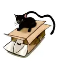 schrodinger cat tattoo design idea