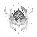 Solo leveling dagger with arise text tattoo design idea