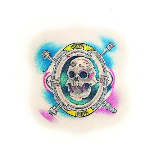 crossed hammers with bubbles tattoo design idea