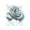 crossed hammers with bubbles tattoo design idea