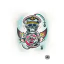 crossed hammers with bubbles tattoo design idea