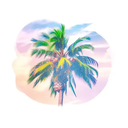 Palm Tree tattoo design idea