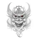 sepiente con espada tattoo design idea