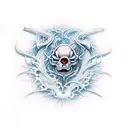 sepiente con espada tattoo design idea