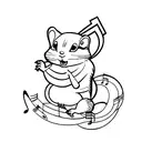 chipmunk, music tattoo design idea