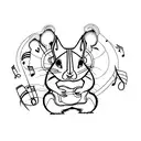 chipmunk, music tattoo design idea