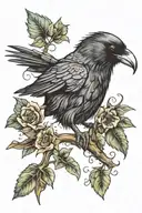 Raven tattoo design idea