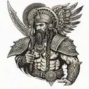 Turkish warrior tattoo design idea