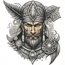 Turkish warrior tattoo design idea