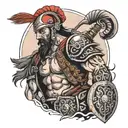 Turkish warrior tattoo design idea