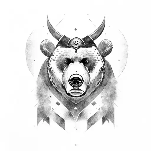 viking bear tattoo design idea