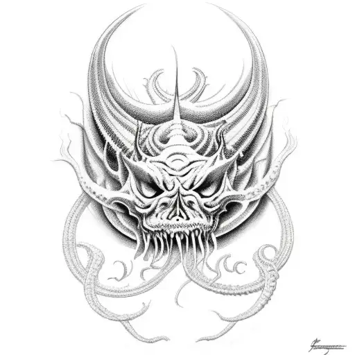 LUCIFER AND LEVIATHAN tattoo design idea