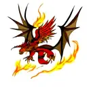 Dragon and Phoenix tattoo design idea