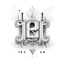 combine the letters: R,N,A,O,T tattoo design idea