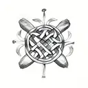 five leaf clover, celtic knot, cape breton island tattoo design idea