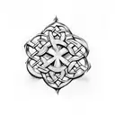 five leaf clover, celtic knot, cape breton island tattoo design idea