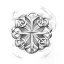 five leaf clover, celtic knot, cape breton island tattoo design idea