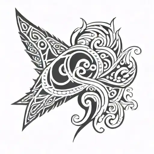 tribal tattoo pattern for shoulder with a memorial piece for grandpa tattoo design idea
