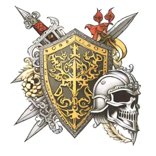 Belt of truth Breastplate of righteousness Shoes of the gospel of peace Shield of faith Helmet of salvation Sword of the tattoo design idea