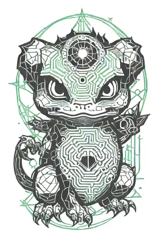 Halloween bulbasaur tattoo design idea