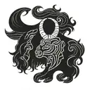 Leo and Taurus zodiac symbol tattoo design idea