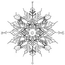 simple snowflake angel number 555 tattoo  tattoo design idea