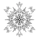 simple snowflake angel number 555 tattoo  tattoo design idea