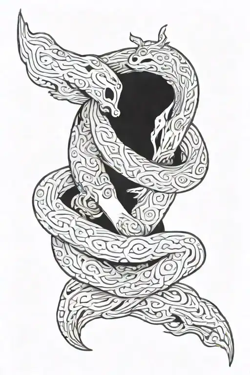 infinite hug fear tomorrow  tattoo design idea