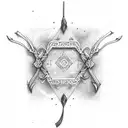 bow and arrow tattoo design idea