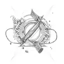 bow and arrow tattoo design idea