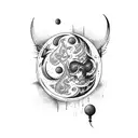 moon river tattoo design idea