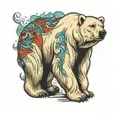 POLAR BEAR STANDING tattoo design idea