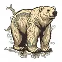 POLAR BEAR STANDING tattoo design idea