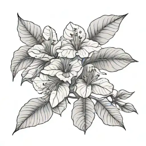 Bougainvillea one flower huge tattoo design idea